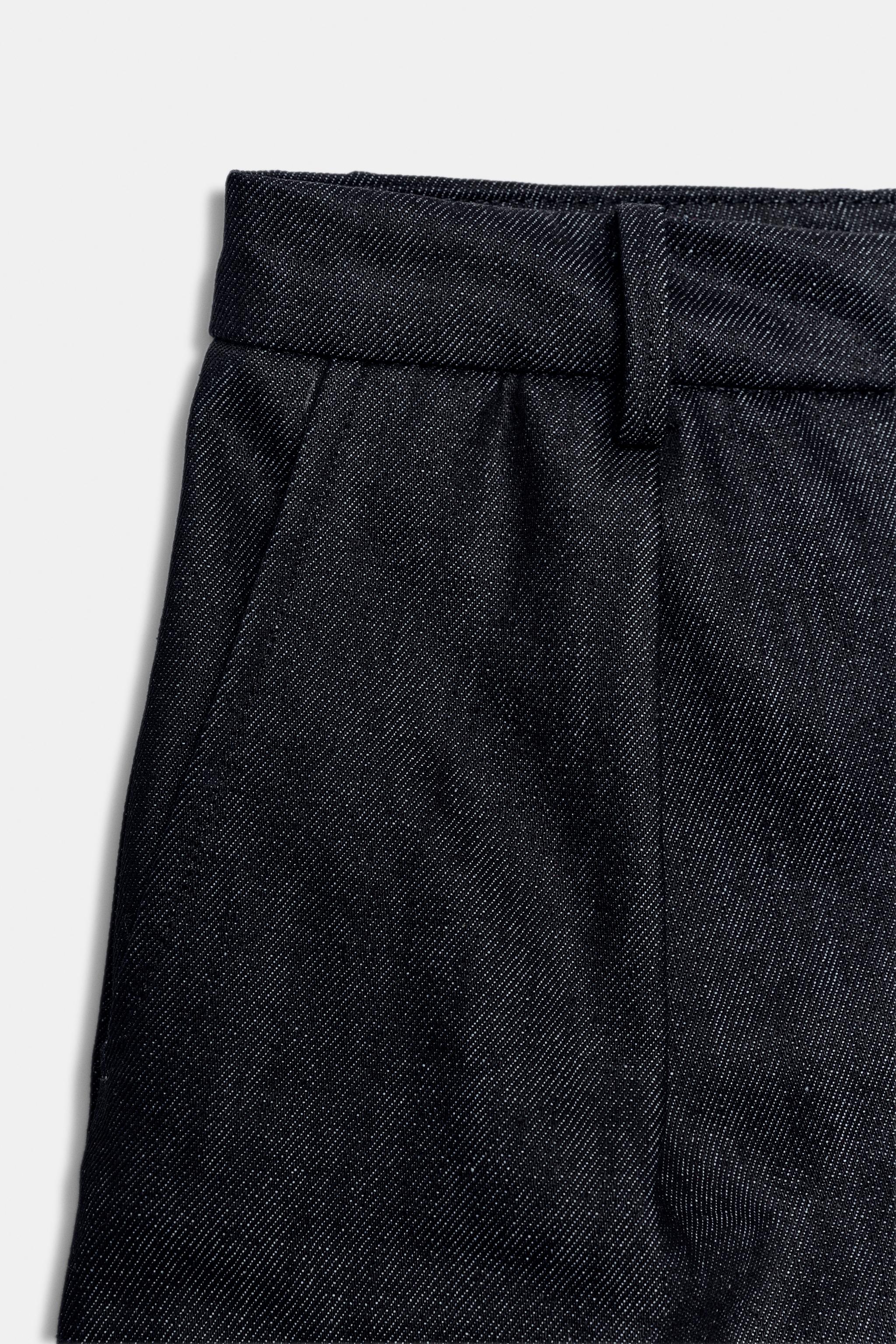 ZW COLLECTION PLEATED DENIM SHORTS